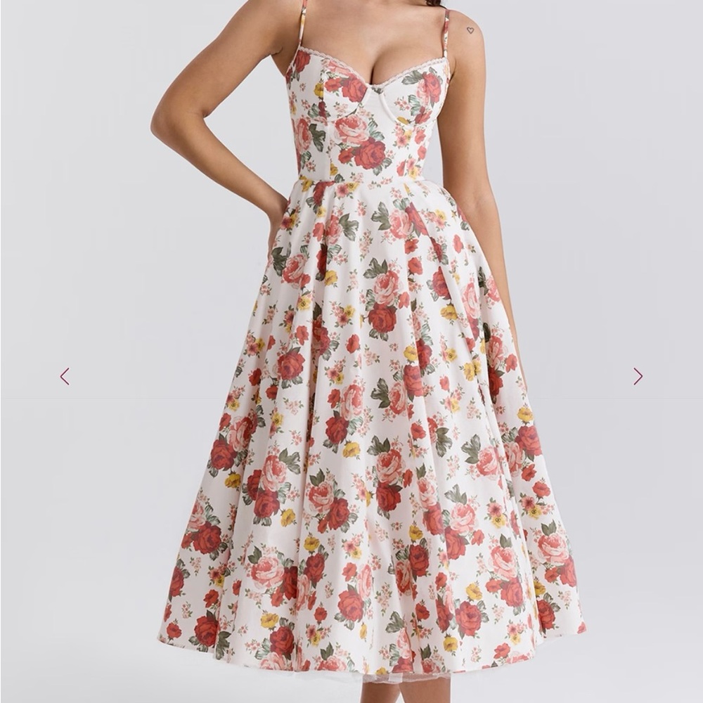 Floral Print Midi Dress